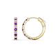 1 - Akira 0.70 ctw Amethyst and Lab Grown Diamonds (2.00 mm) Huggie Earrings 