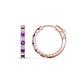 1 - Akira 0.70 ctw Amethyst and Lab Grown Diamonds (2.00 mm) Huggie Earrings 