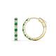 1 - Akira 0.55 ctw Emerald and Lab Grown Diamonds (2.00 mm) Huggie Earrings 