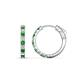 1 - Akira 0.60 ctw Green Garnet and Lab Grown Diamonds (2.00 mm) Huggie Earrings 