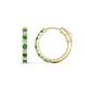 1 - Akira 0.60 ctw Green Garnet and Lab Grown Diamonds (2.00 mm) Huggie Earrings 