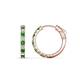 1 - Akira 0.60 ctw Green Garnet and Lab Grown Diamonds (2.00 mm) Huggie Earrings 