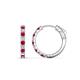 1 - Akira 0.65 ctw Ruby and Lab Grown Diamonds (2.00 mm) Huggie Earrings 