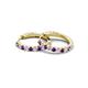 4 - Akira 0.70 ctw Amethyst and Lab Grown Diamonds (2.00 mm) Huggie Earrings 