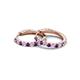 4 - Akira 0.70 ctw Amethyst and Lab Grown Diamonds (2.00 mm) Huggie Earrings 