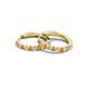4 - Akira 0.70 ctw Citrine and Lab Grown Diamonds (2.00 mm) Huggie Earrings 