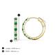 3 - Akira 0.55 ctw Emerald and Lab Grown Diamonds (2.00 mm) Huggie Earrings 