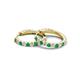 4 - Akira 0.55 ctw Emerald and Lab Grown Diamonds (2.00 mm) Huggie Earrings 