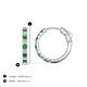 3 - Akira 0.60 ctw Green Garnet and Lab Grown Diamonds (2.00 mm) Huggie Earrings 