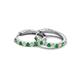 4 - Akira 0.60 ctw Green Garnet and Lab Grown Diamonds (2.00 mm) Huggie Earrings 