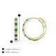 3 - Akira 0.60 ctw Green Garnet and Lab Grown Diamonds (2.00 mm) Huggie Earrings 
