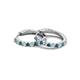 4 - Akira 0.60 ctw Natural Blue Diamonds and Lab Grown Diamonds (2.00 mm) Huggie Earrings 