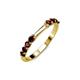 4 - Alicia 0.59 ctw Red Garnet Wedding Band 
