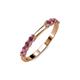 4 - Alicia 0.59 ctw Rhodolite Garnet Wedding Band 