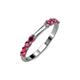 4 - Alicia 0.56 ctw Ruby Wedding Band 
