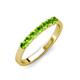 4 - Fiala 2.70 mm Peridot 7 Stone Wedding Band 