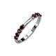 4 - Alicia 0.59 ctw Red Garnet Wedding Band 