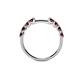 6 - Alicia 0.59 ctw Red Garnet Wedding Band 