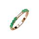 4 - Alicia 0.40 ctw Emerald Wedding Band 