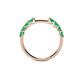 6 - Alicia 0.40 ctw Emerald Wedding Band 