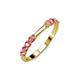 4 - Alicia 0.40 ctw Pink Tourmaline Wedding Band 