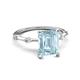 5 - Nuria 2.11 ctw Emerald Shape Aquamarine (9X7 mm) accented Natural Diamonds Engagement Ring 
