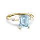 5 - Nuria 2.11 ctw Emerald Shape Aquamarine (9X7 mm) accented Natural Diamonds Engagement Ring 