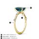 4 - Nuria 3.11 ctw Emerald Shape London Blue Topaz (9X7 mm) accented Natural Diamonds Engagement Ring 