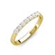 4 - Fiala 2.70 mm White Sapphire 7 Stone Wedding Band 