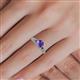 3 - Shirlyn 1.37 ctw Classic Iolite Accented Lab Grown Diamonds Solitaire Plus Engagement Ring 