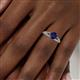 4 - Shirlyn 1.72 ctw Classic Blue Sapphire Accented Lab Grown Diamonds Solitaire Plus Engagement Ring 