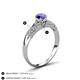 6 - Shirlyn 1.37 ctw Classic Iolite Accented Lab Grown Diamonds Solitaire Plus Engagement Ring 