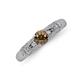 5 - Shirlyn 1.57 ctw Classic Smoky Quartz Accented Lab Grown Diamonds Solitaire Plus Engagement Ring 