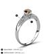 6 - Shirlyn 1.57 ctw Classic Smoky Quartz Accented Lab Grown Diamonds Solitaire Plus Engagement Ring 
