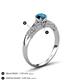 6 - Shirlyn 1.57 ctw Classic Blue Diamond Accented Lab Grown Diamonds Solitaire Plus Engagement Ring 