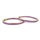 2 - Carisa 4.73 ctw (2.70 mm) Inside Outside Round Amethyst Eternity Hoop Earrings 