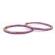 2 - Carisa 4.73 ctw (2.70 mm) Inside Outside Round Amethyst Eternity Hoop Earrings 