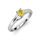 5 - Nixie 0.53 ct Yellow Sapphire Round (5.00 mm) Solitaire Engagement Ring  