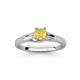 4 - Nixie 0.53 ct Yellow Sapphire Round (5.00 mm) Solitaire Engagement Ring  