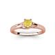 4 - Nixie 0.53 ct Yellow Sapphire Round (5.00 mm) Solitaire Engagement Ring  