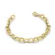 1 - Emperor Unisex Double Link Bracelet 18K Yellow Gold Over Sterling Silver 