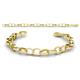 3 - Emperor Unisex Double Link Bracelet 18K Yellow Gold Over Sterling Silver 