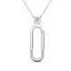 1 - Fahari Lab Grown Diamond Accent Paperclip Charm Holder Pendant Necklace 