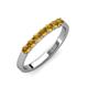 4 - Fiala 2.70 mm Citrine 7 Stone Wedding Band 