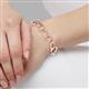 2 - Monarch Unisex Cable Link Bracelet 18K Rose Gold Over Sterling Silver 