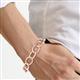 3 - Monarch Unisex Cable Link Bracelet 18K Rose Gold Over Sterling Silver 