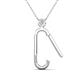 2 - Fahari Lab Grown Diamond Accent Paperclip Charm Holder Pendant Necklace 