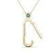 2 - Fahari Created Alexandrite Accent Paperclip Charm Holder Pendant Necklace 