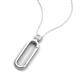 5 - Fahari Lab Grown Diamond Accent Paperclip Charm Holder Pendant Necklace 