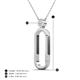 4 - Fahari Lab Grown Diamond Accent Paperclip Charm Holder Pendant Necklace 